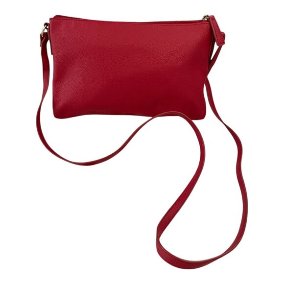 Tommy Hilfiger Red Crossbody Bag With Adjustable Strap & Gold Tone Hardware - Picture 3 of 6